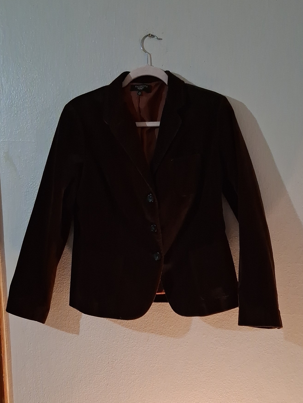Talbots Dark Brown Corderoy Linded Blazer
